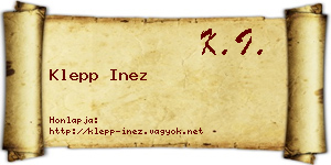 Klepp Inez névjegykártya
